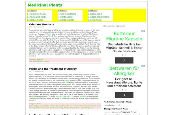 medicinalplants.us site used yadayada minimalismus