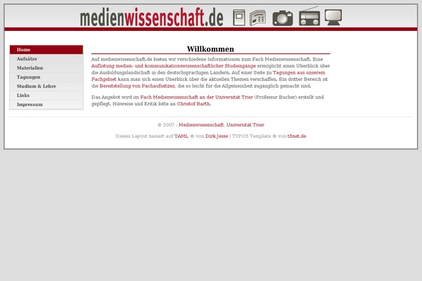 medienwissenschaft.de site used Medienblog