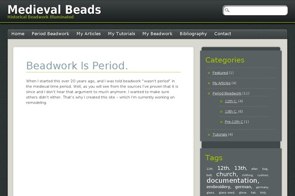 medievalbeads.com site used PinBlack