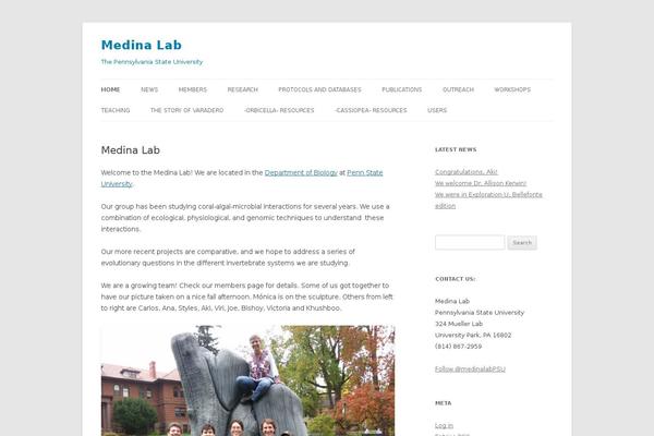 Twenty Twelve theme site design template sample