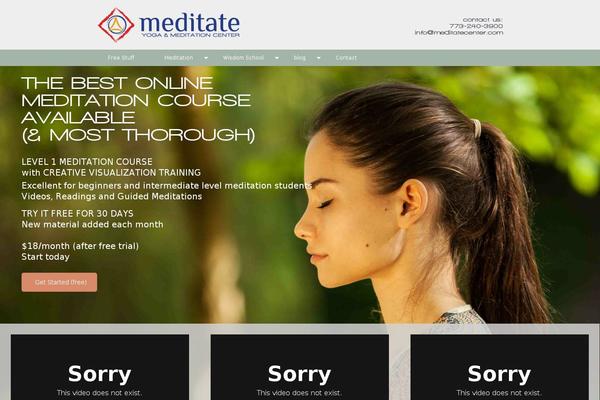 meditatecenter.com site used Meditate