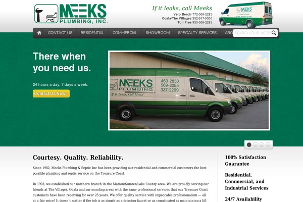 meeksplumbing.com site used Meeks-wp