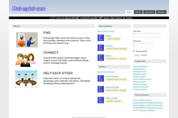 Buddypress Widget Theme theme site design template sample