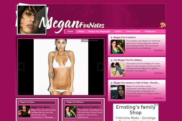 meganfoxnotes.com site used Meganfox