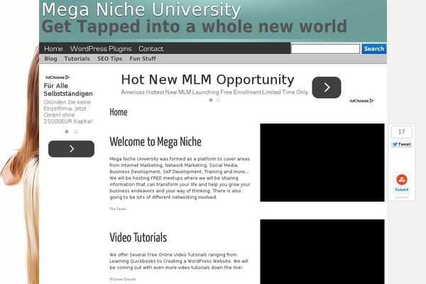 meganicheuniversity.com site used HeatMap Theme Pro 5