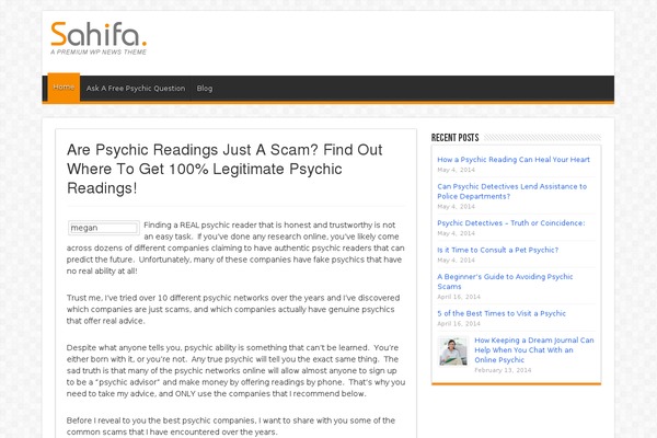 Sahifa theme site design template sample