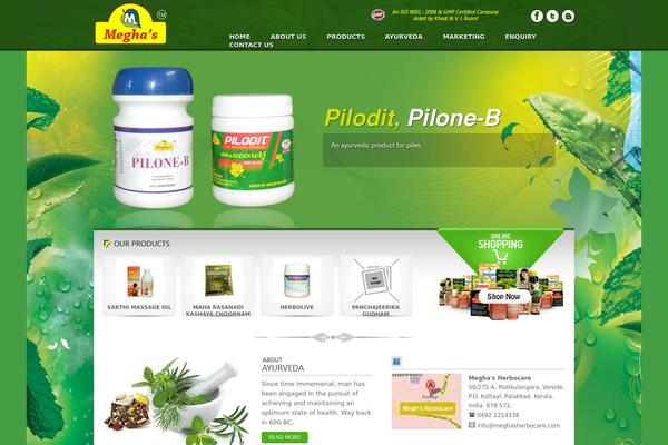 meghasherbocare.com site used Meghas