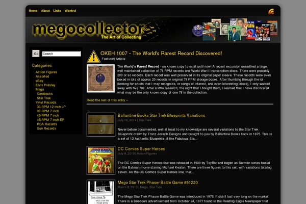 megocollector.com site used Megocollector