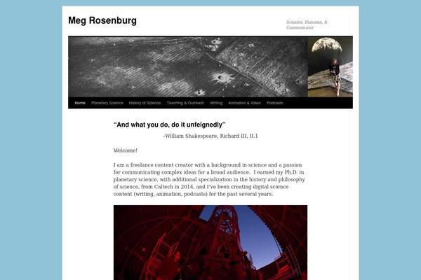 megrosenburg.com site used Twenty Ten