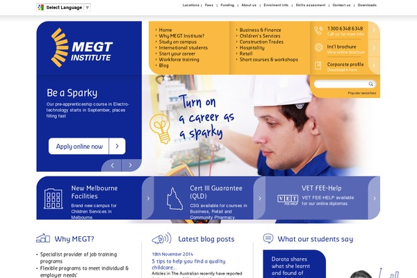 megtinstitute.com.au site used Megt