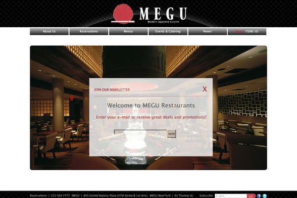 megurestaurants.com site used Megu