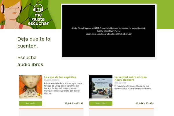 megustaescuchar.com site used Megustaescuchar