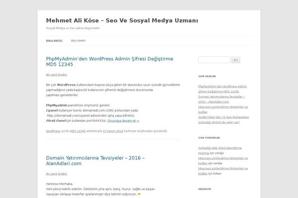 Twenty Twelve theme site design template sample