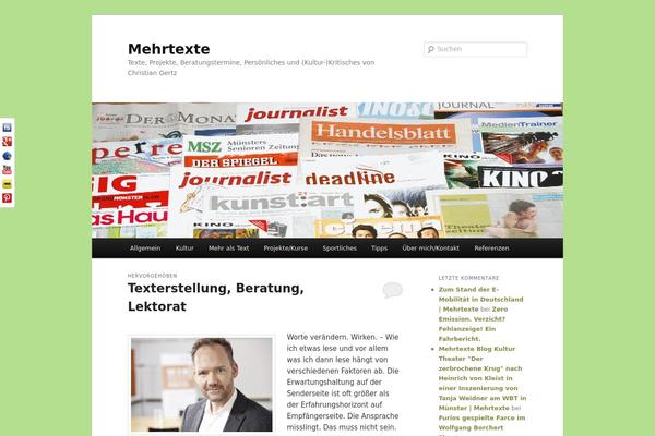 Twenty Eleven theme site design template sample