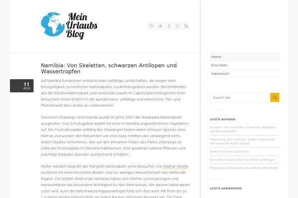 mein-urlaubsblog.de site used Sentence
