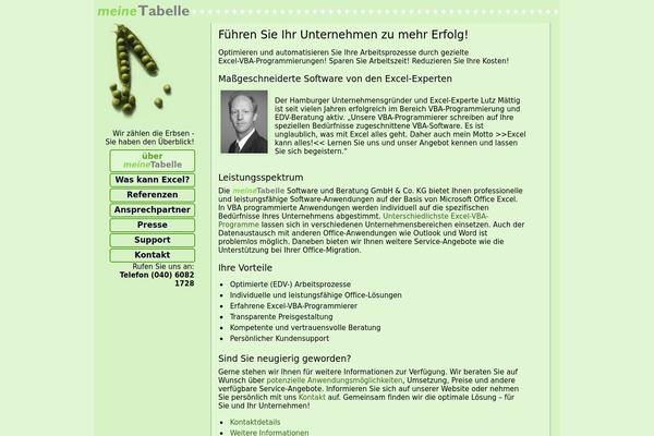 meine-tabelle.de site used Meinetabelletheme
