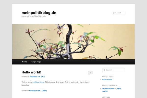 WordPress website example screenshot