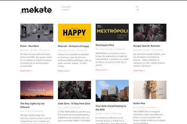 mekate.com site used Posttheme