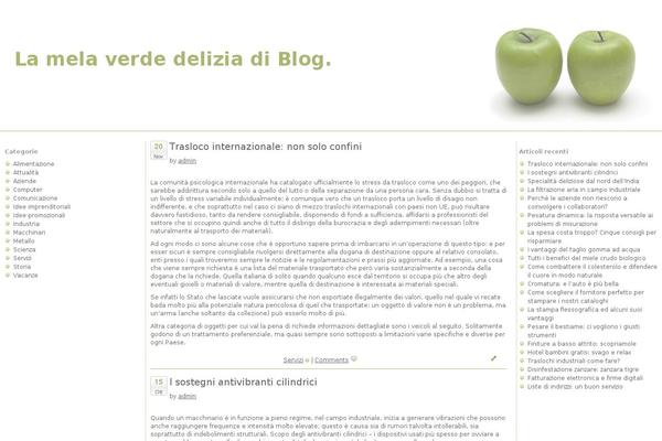 Green Apples theme site design template sample