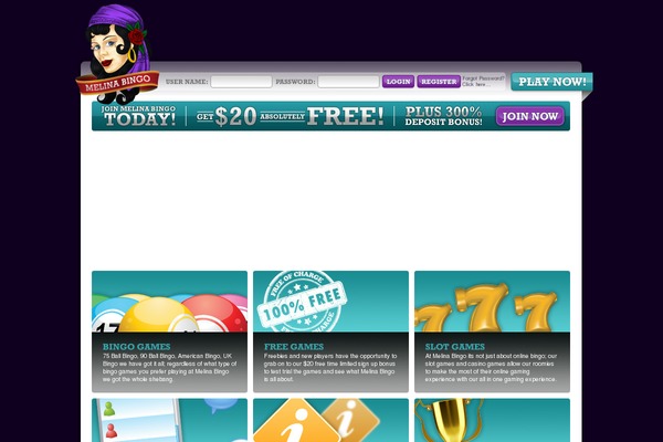 melinabingo.com site used Melinabingo