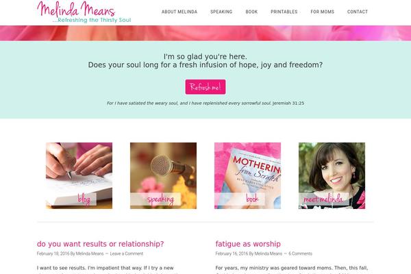 melindameans.com site used Heather-minimum-pro