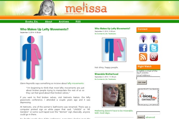 melissablogs.com site used Dmc