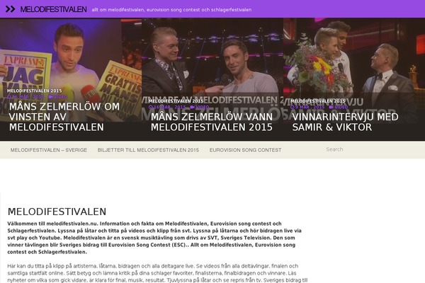 melodifestivalen.nu site used Melodifestivalen4