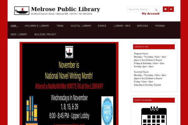 melrosepubliclibrary.org site used Dynamic-news-lite-child