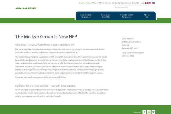 meltzer.com site used Themeltzergroup