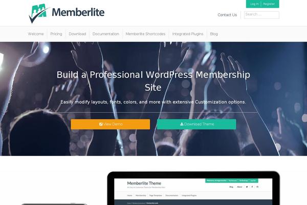 Memberlite theme site design template sample