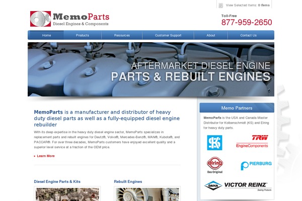 memoparts.com site used Memoparts