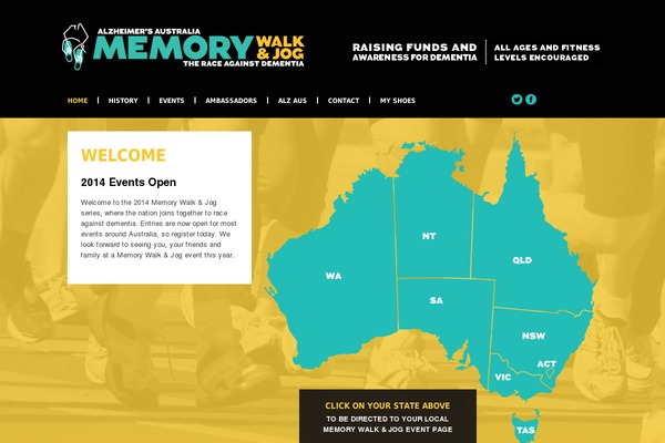 memorywalk.com.au site used Alzheimers