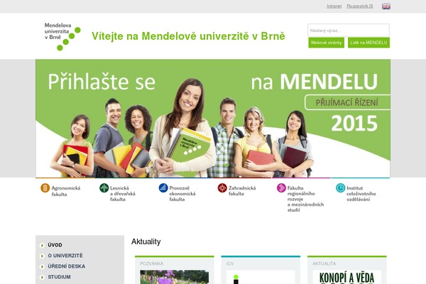 mendelu.cz site used Iq-theme