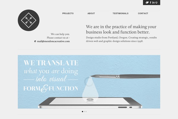 mendoncacreative.com site used Mendonca