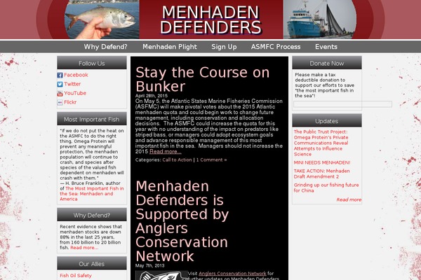 menhadendefenders.org site used Omnommonster