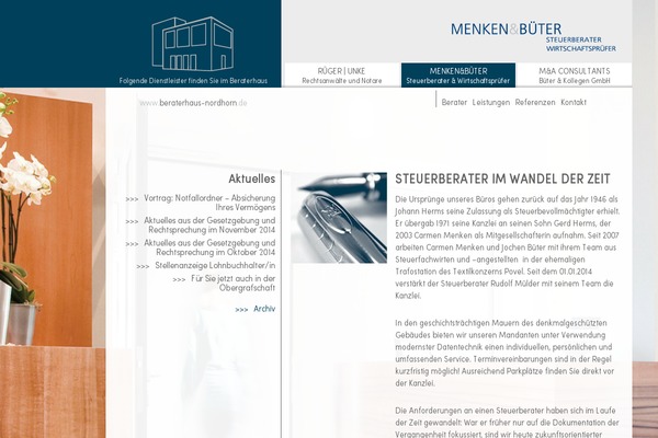 menken-bueter.de site used Beraterhaus