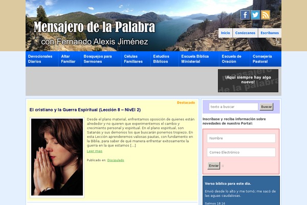 mensajerodelapalabra.com site used Cm-multi-site