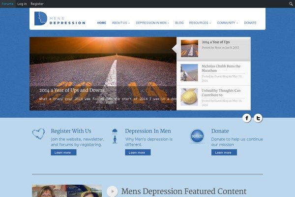 mensdepression.org site used Mensdepression