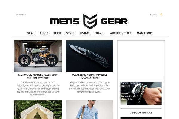 mens-gear theme websites examples