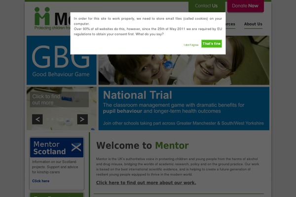 mentoruk.org.uk site used Mentor-2012