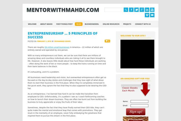 mentorwithmahdi.com site used The Bizness
