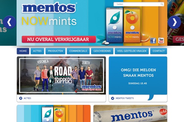 mentos.nl site used Mentos