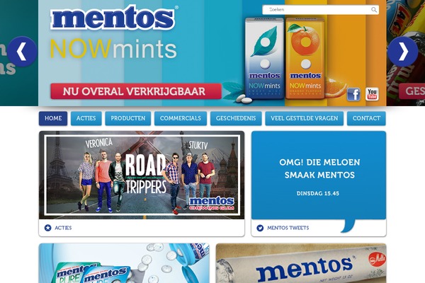 mentosacties.nl site used Mentos
