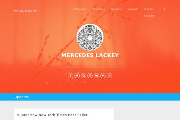 mercedeslackey.com site used Write-n-blog
