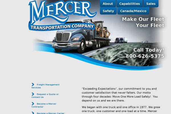 Mercer theme site design template sample