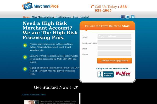 merchantpros.com site used Merchantpros