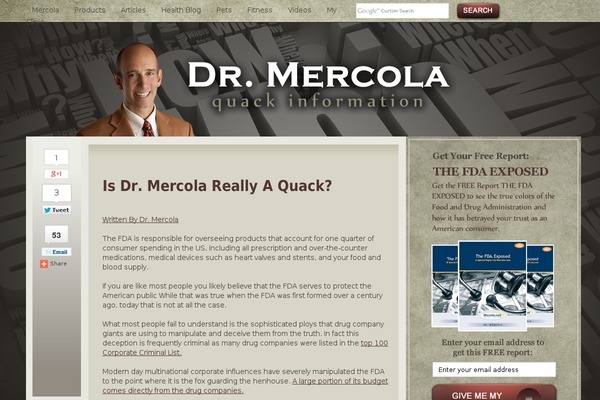 mercolaquack.com site used Mercolaquack