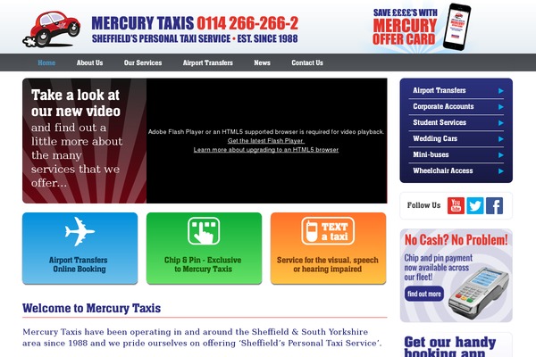 mercurytaxis.com site used Mercurytaxis