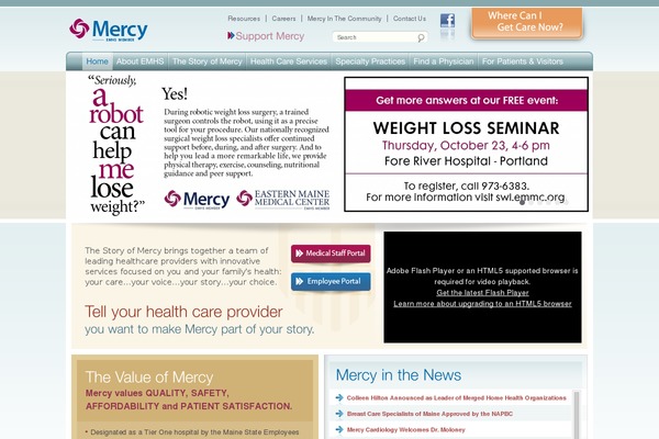 mercy_hospital theme websites examples