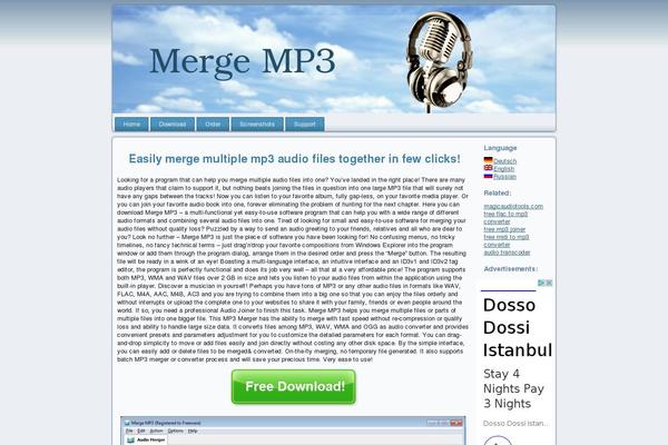 mergemp3.com site used Wp8